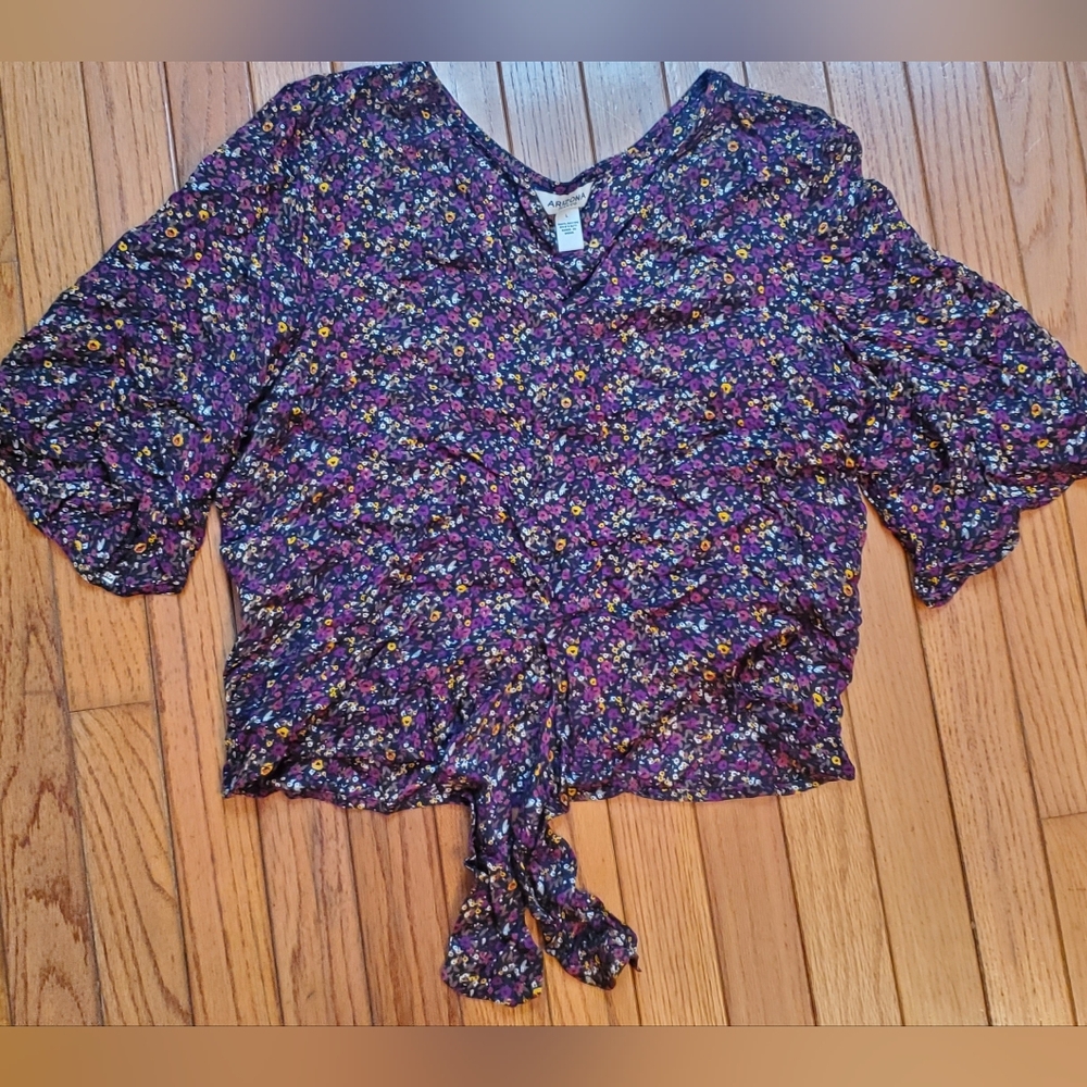 Floral Junior's Top - Purple